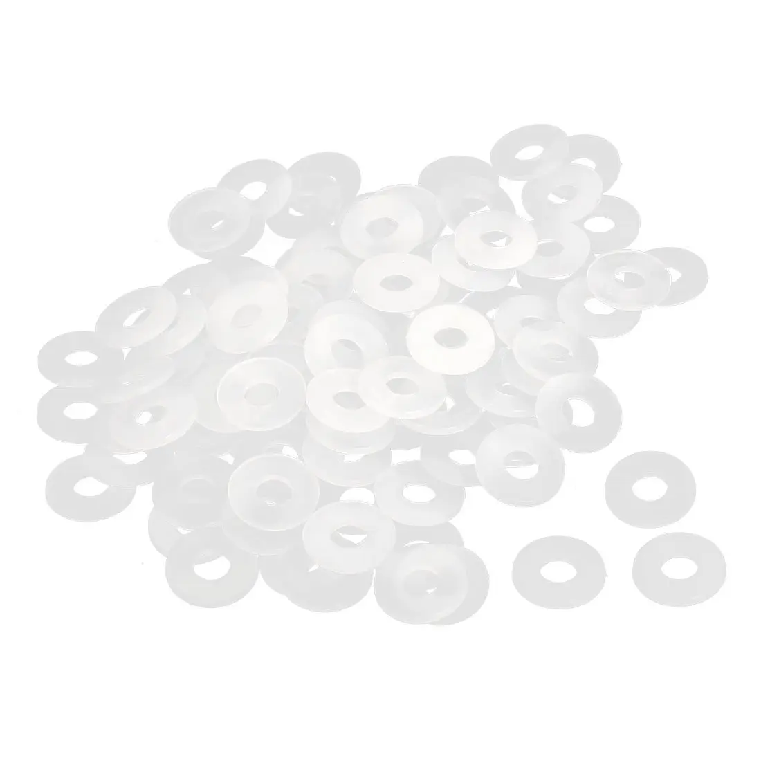 uxcell Nylon Flat Washers 10mm OD 4mm ID 1mm Thickness | Water Hose & Faucet Seal - main product image