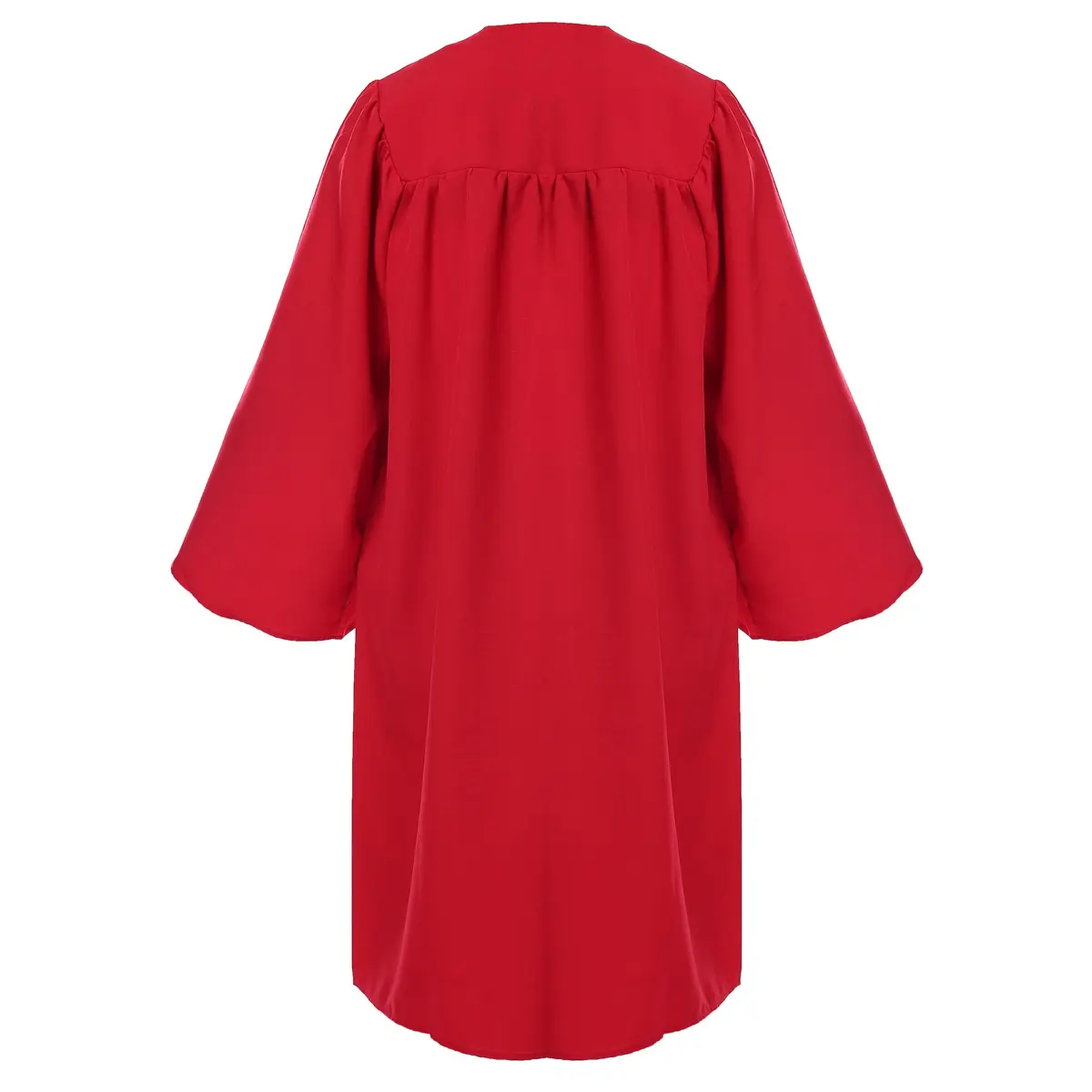 Newrara Graduation Gown Cap Tassel Set (Medium 48(5'3"-5'5"), Red) | Classic Polyester Graduation Attire for Adults - view 2