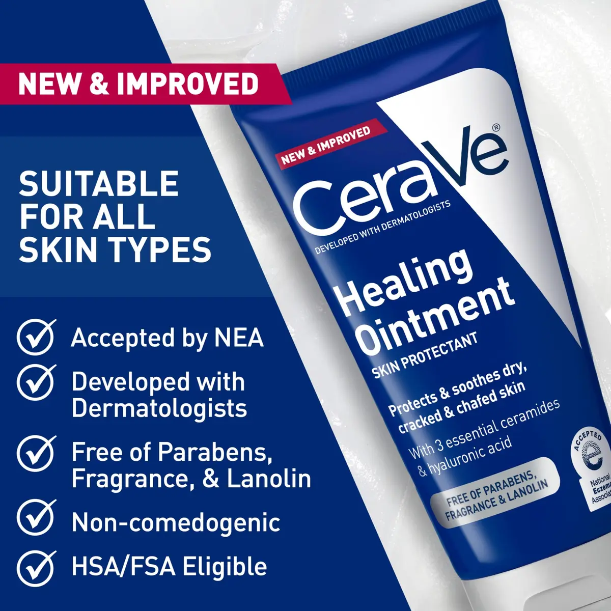 CeraVe Healing Ointment 5oz | Skin Protectant for Dry & Eczema-Prone Skin - view 3