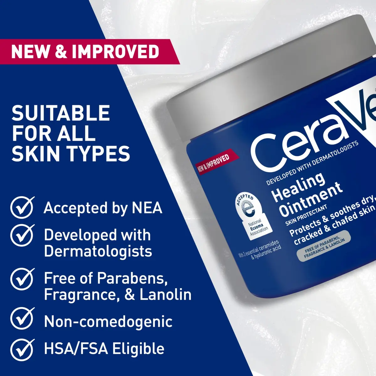 CeraVe Healing Ointment 12oz | Skin Protectant for Dry & Eczema-Prone Skin - view 3