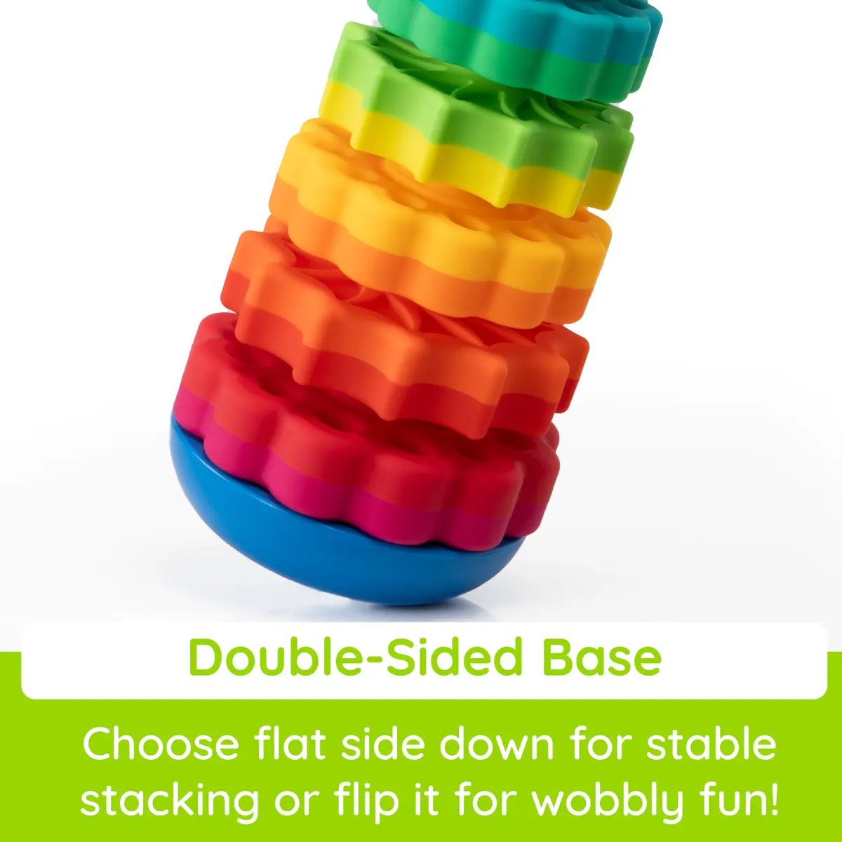 Fat Brain Toys SpinAgain Baby Stacking & Spinning Toy for Toddlers Ages 1+ | Develops Coordination & Cause-Effect - view 5
