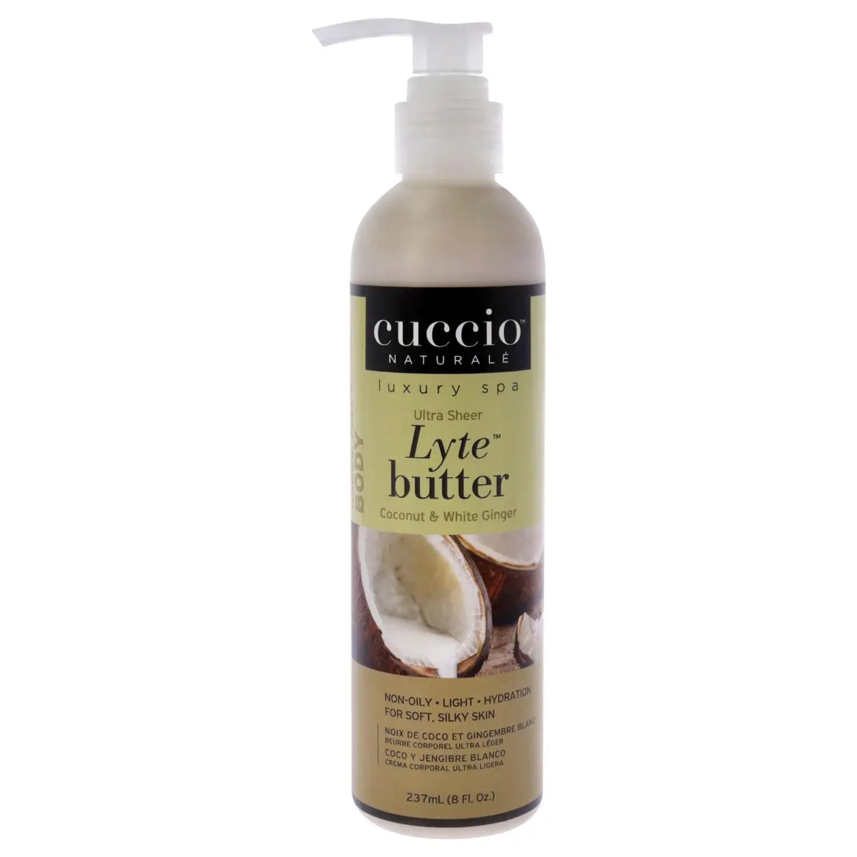 Cuccio Lyte Ultra-Sheer Body Butter 8 Oz | Deep Hydration & Replenishing Moisturizer - main product image