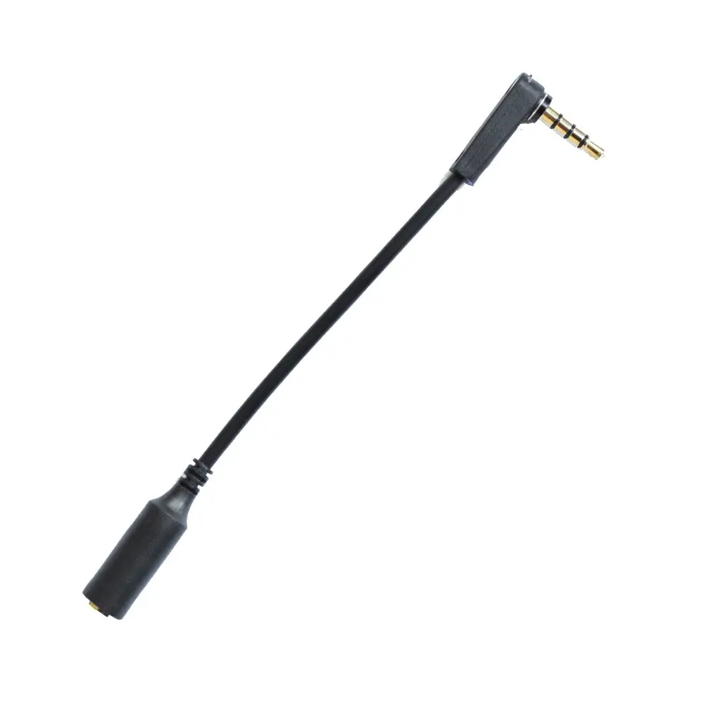 Seadream 6 inch 4-Pole 3.5mm Male Right Angle to Female Stereo Audio Cable for Beats Dr. Dre iPhone, Premium Quality, 1PCS Black - view 2