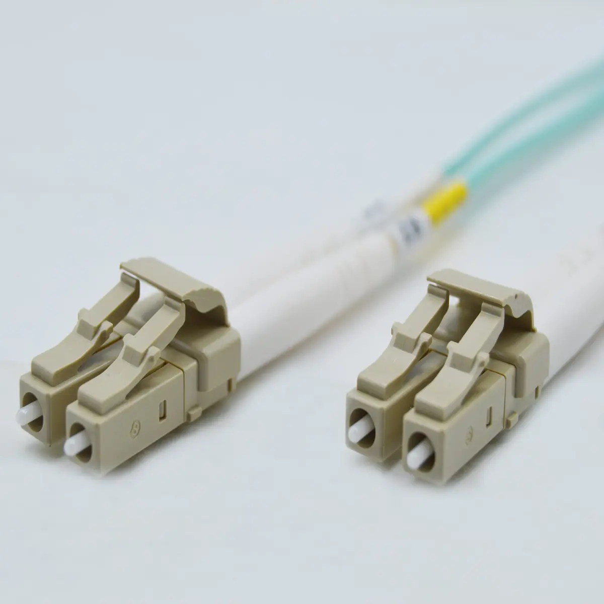 FCD 0.5M OM4 LC-LC Fiber Patch Cable | 10Gb Duplex Multimode, 50/125µm, Aqua Jacket - main product image
