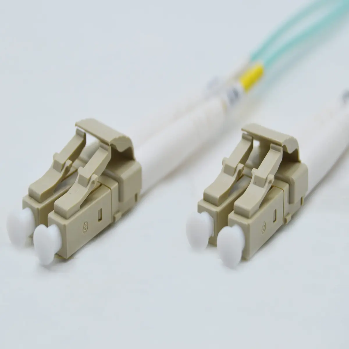 FCD 0.5M OM4 LC-LC Fiber Patch Cable | 10Gb Duplex Multimode, 50/125µm, Aqua Jacket - view 2