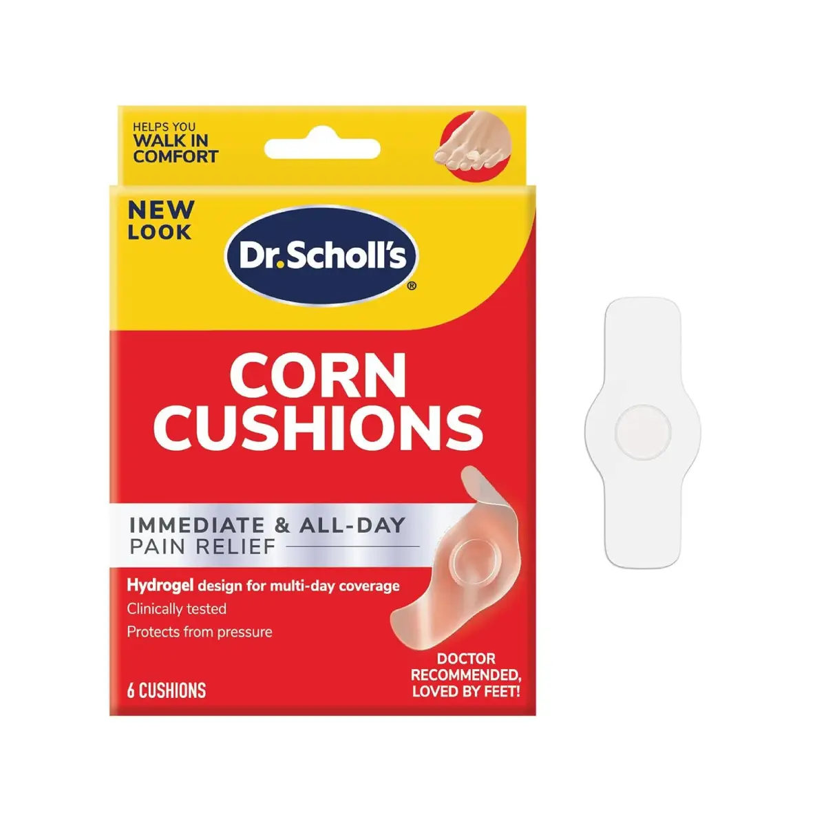 Dr. Scholl's Corn Cushion Hydrogel 6ct | Clinically Proven Corn Removal & Pain Relief - main product image