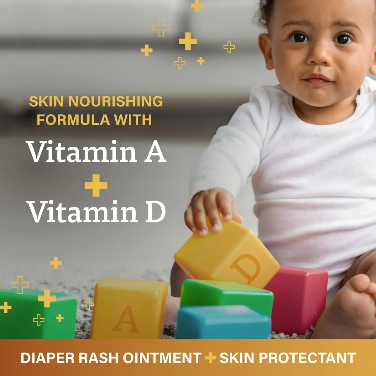 A+D Diaper Rash Ointment 16 oz | Moisturizing Skin Protectant with Vitamins A & D for Sensitive Baby Skin - view 2