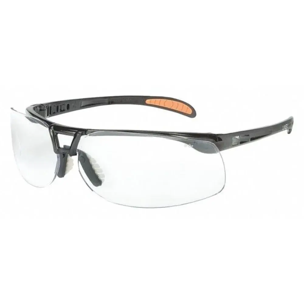 Honeywell Uvex Protégé Safety Glasses Metallic Black Frame Clear Lens HydroShield Anti-Fog Coating | 27.5g (0.97oz) - main product image