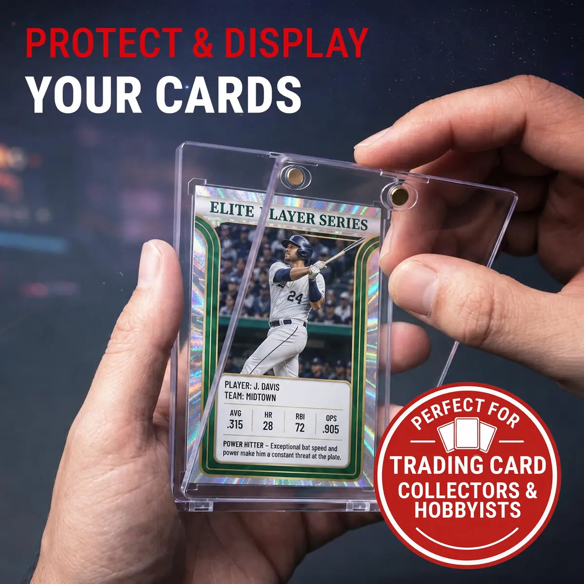 Ultra Pro Magnetic Card Holder 35pt | Clear Display with UV Blocking for Standard Cards - view 2