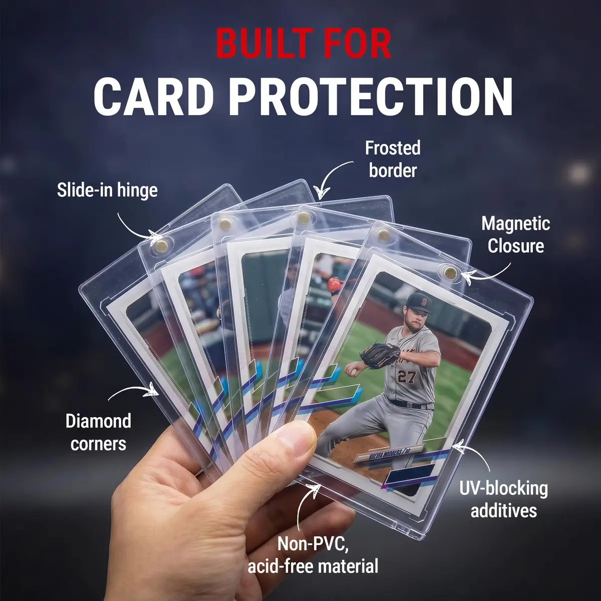 Ultra Pro Magnetic Card Holder 35pt | Clear Display with UV Blocking for Standard Cards - view 3