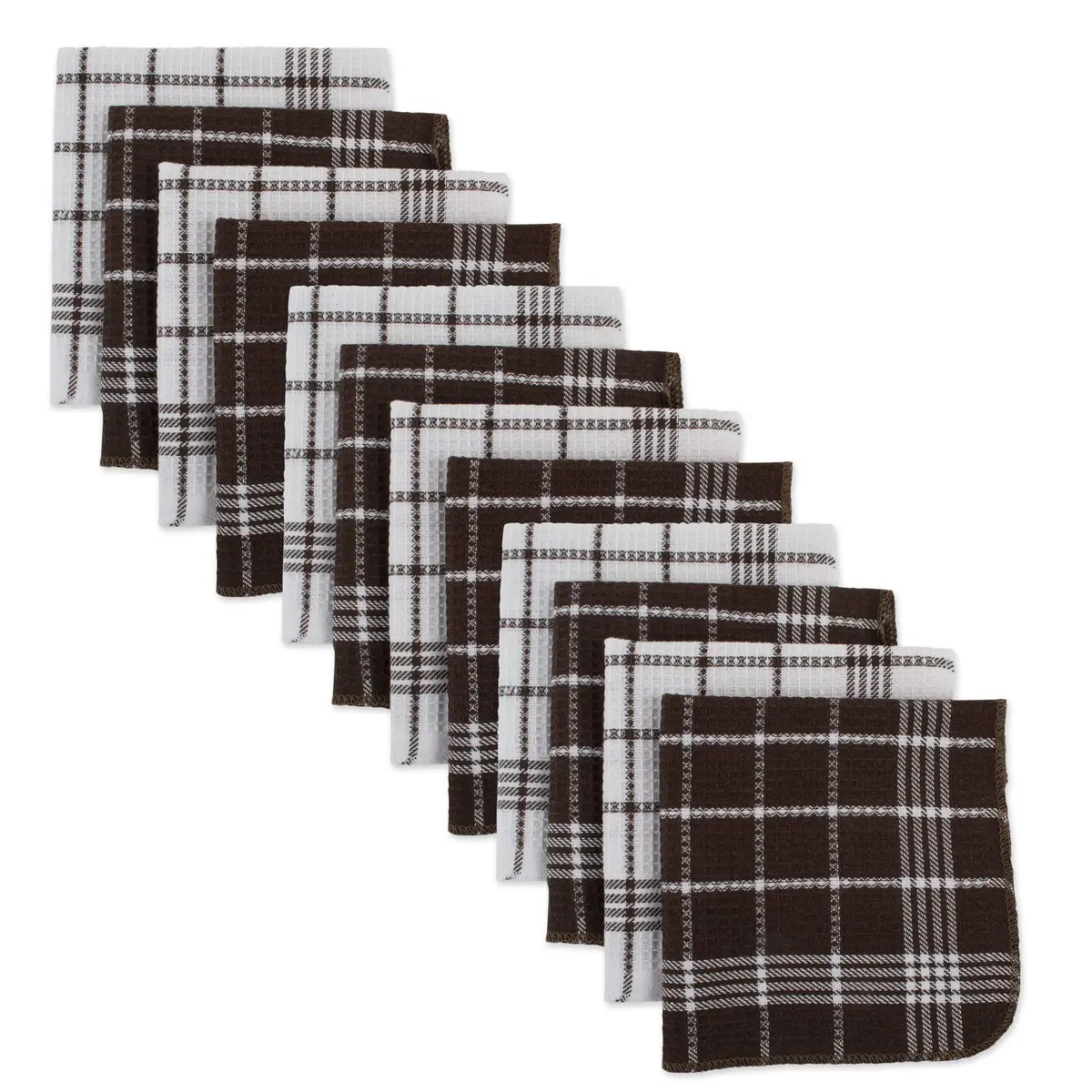 DII Waffle Weave Kitchen Collection Dishcloth Set 13x13" (33x33 cm) | Absorbent & Quick-Dry Cotton - main product image