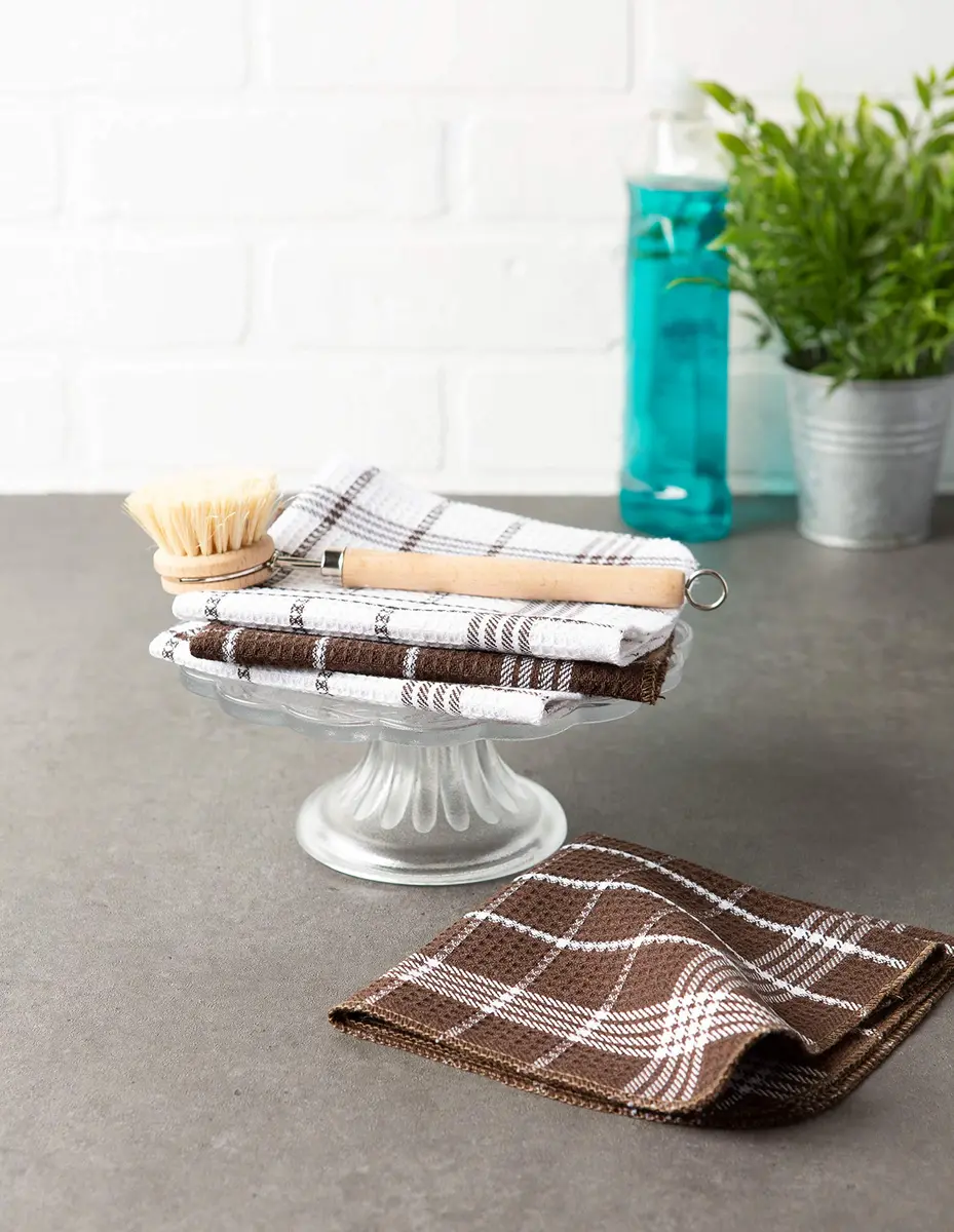 DII Waffle Weave Kitchen Collection Dishcloth Set 13x13" (33x33 cm) | Absorbent & Quick-Dry Cotton - view 3