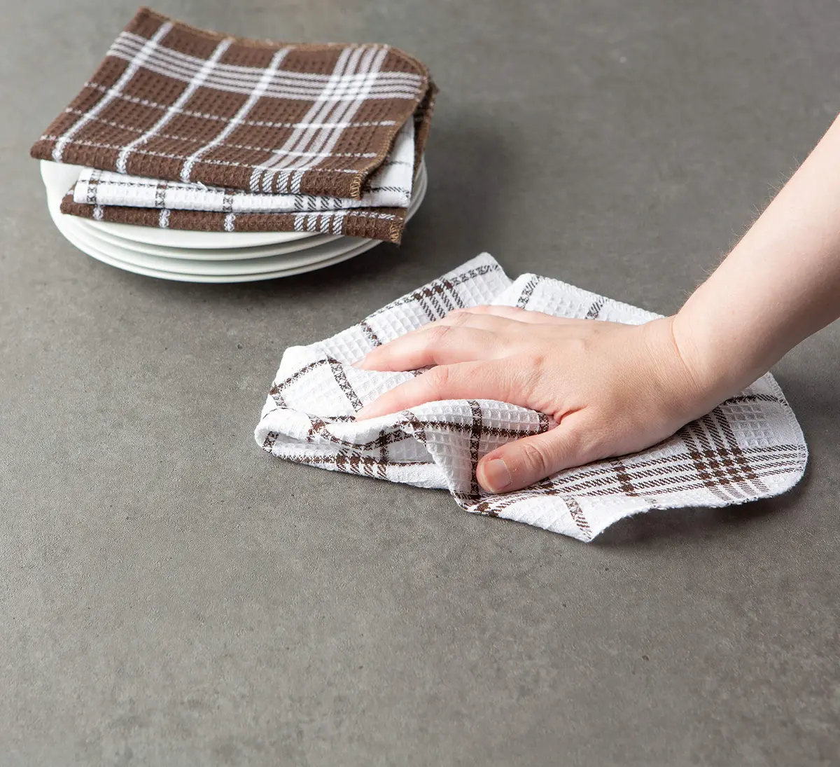 DII Waffle Weave Kitchen Collection Dishcloth Set 13x13" (33x33 cm) | Absorbent & Quick-Dry Cotton - view 4