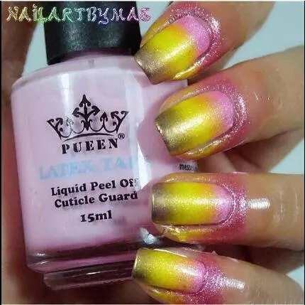 PUEEN Latex Tape Peel Off Cuticle Guard 15ml Pink | Dries Clear Pink for Easy Cleanup - view 7