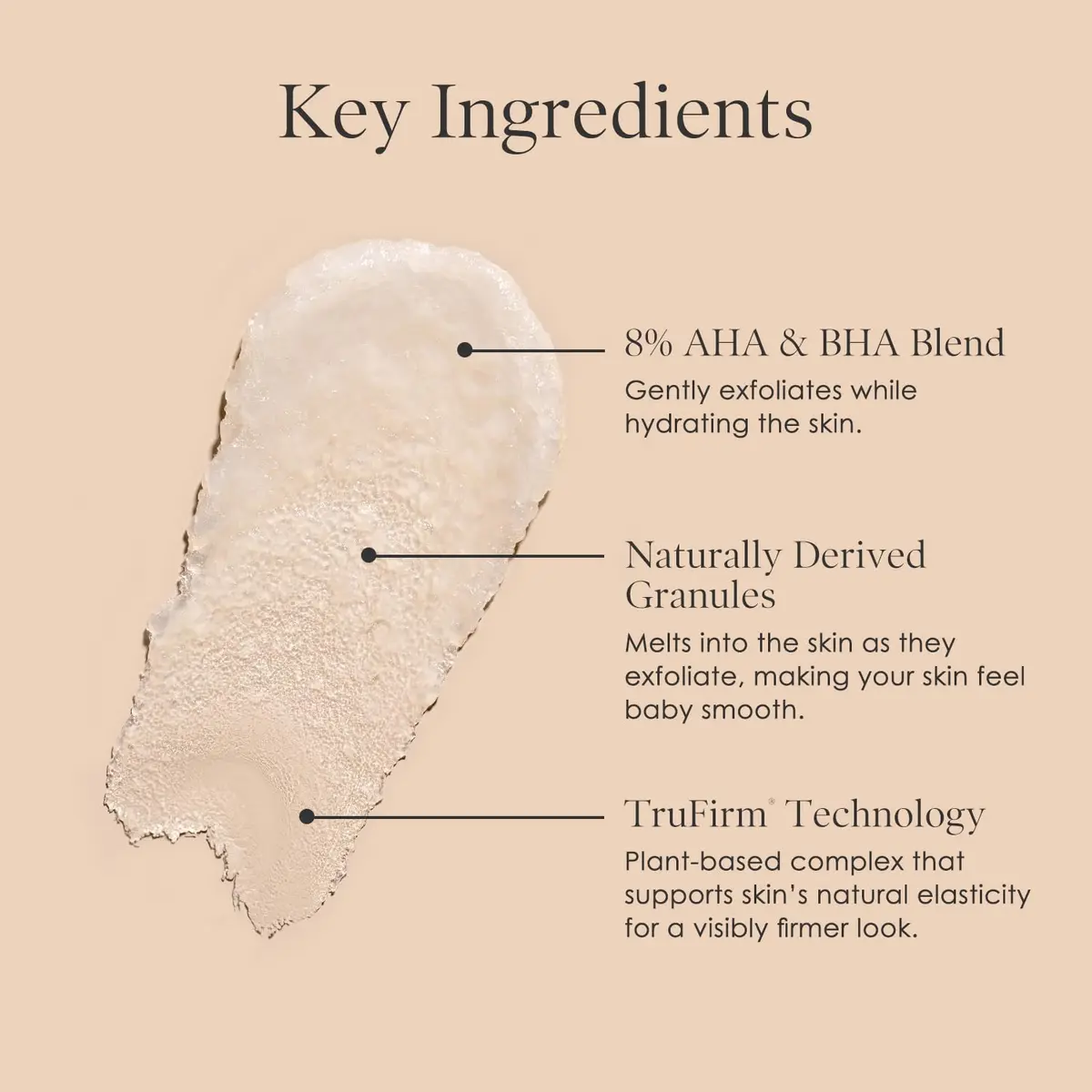 Crepe Erase Refining Facial Scrub 6 fl oz | Gentle AHA BHA Exfoliator for Wrinkle & Crepe Skin - view 3