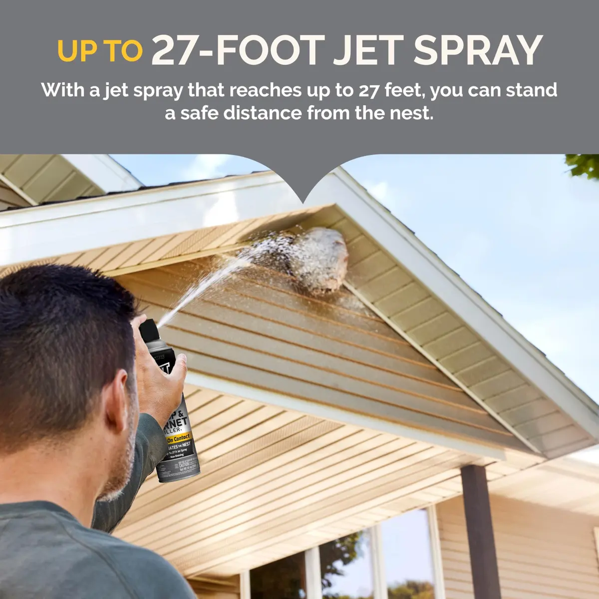 Hot Shot Wasp & Hornet Killer Aerosol Spray 496 ml (17.5 Fl Oz) 12-Pack | Kills Wasps, Hornets, Yellow Jackets & More on Contact - view 3