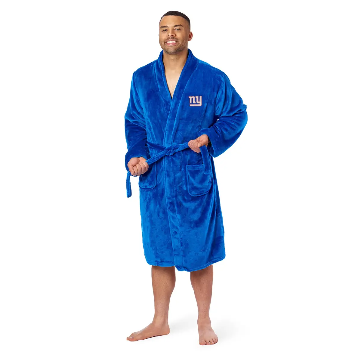 Northwest NFL New York Giants Adult Unisex Silk Touch Bathrobe Large/X-Large | Officially Licensed Fan Lounge Wear - view 3