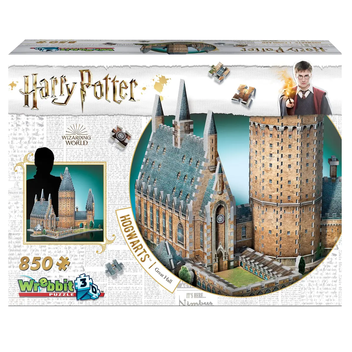 Wrebbit 3D Puzzle Hogwarts Great Hall | Harry Potter Castle Collection |850 Pieces | Build & Journey - main product image