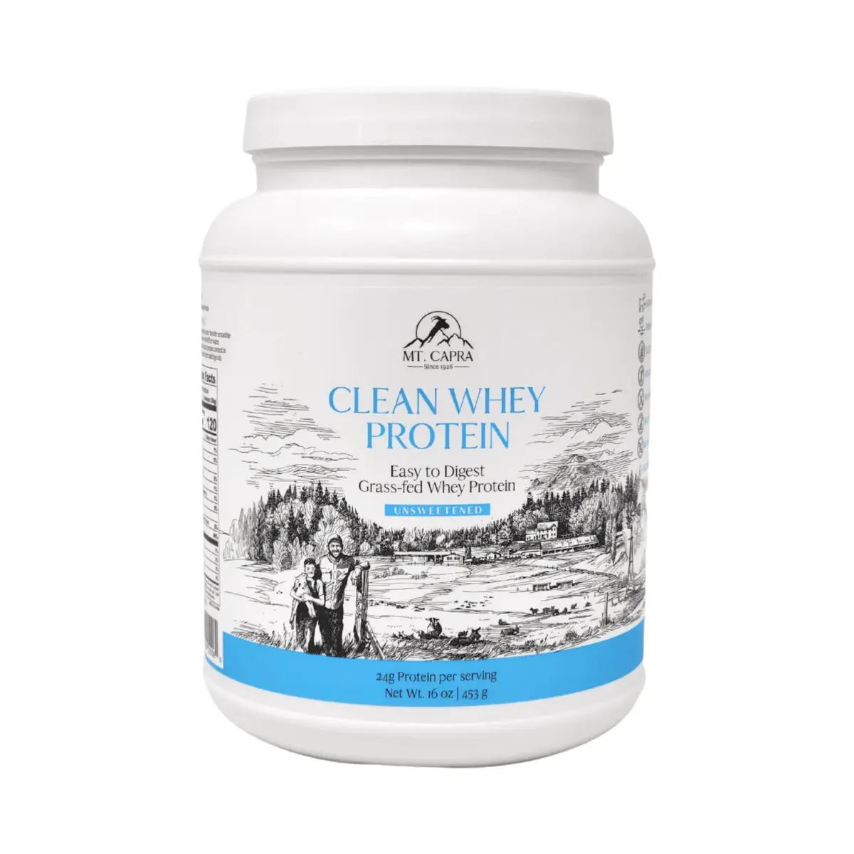 Mt. Capra Clean Whey Protein | 24 g Protein Per Serving | Unsweetened - main product image