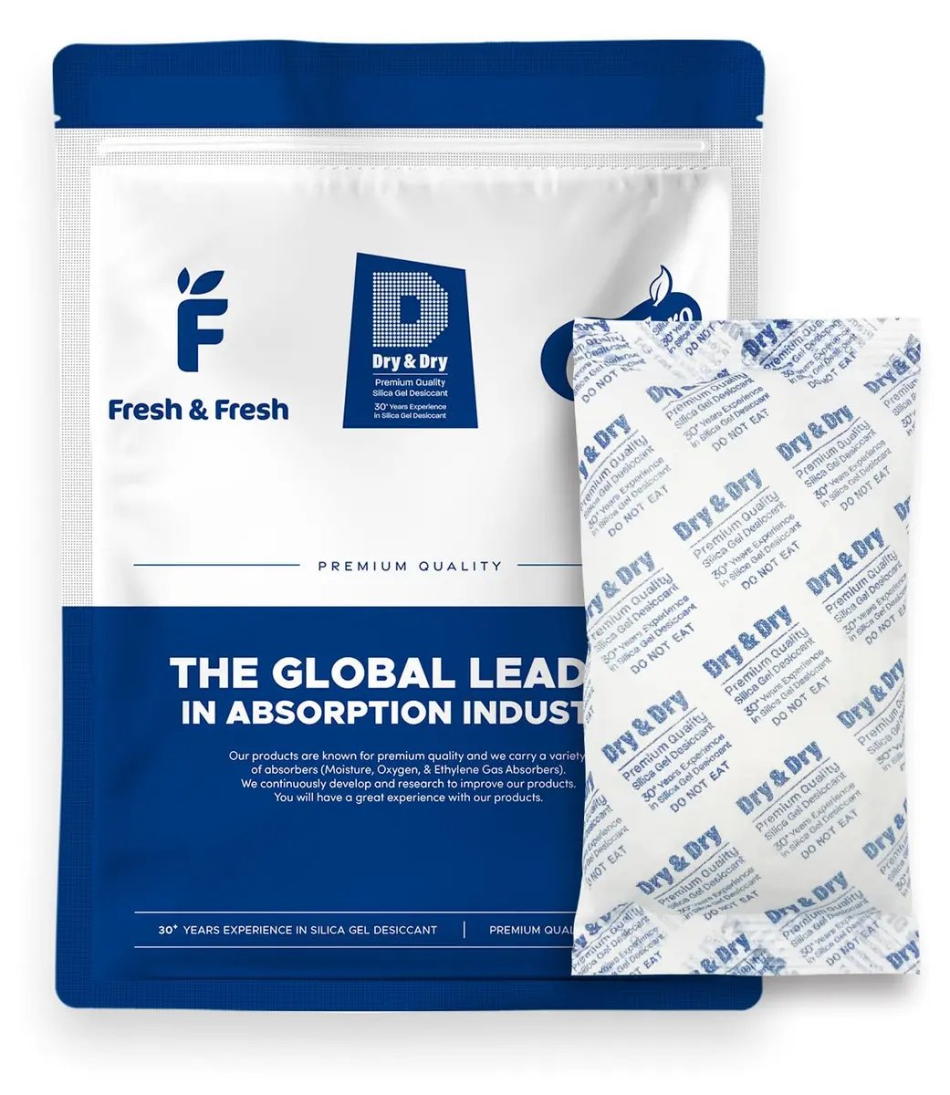 Dry & Dry Silica Gel Packets 300 Gram | Rechargeable Moisture Absorbers for Food & Electronics - main product image
