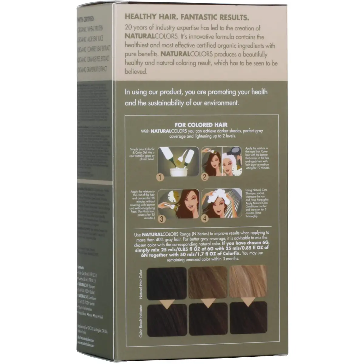 ONC NATURALCOLORS Hazelnut Brown 4 fl. oz. | Heat Activated Organic Hair Dye, 100% Gray Coverage - view 2