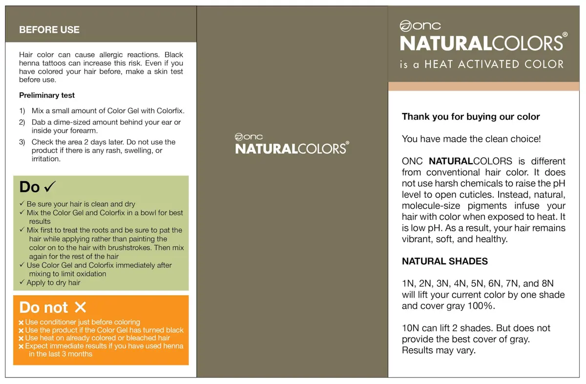 ONC NATURALCOLORS 1N Black Hair Dye 120mL | Organic, Ammonia-Free, Gray Coverage - view 4