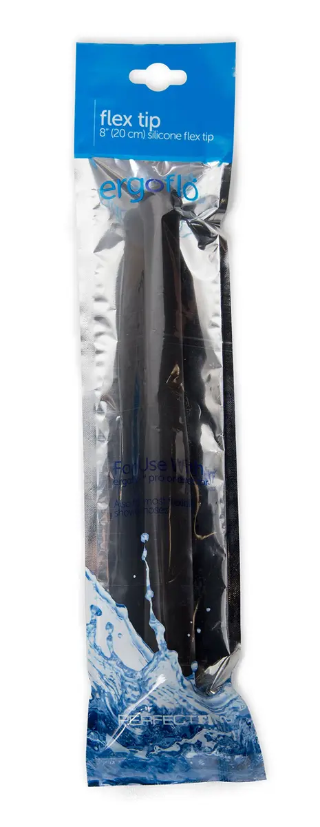 Perfect Fit Ergofló 8” Flex Tip Nozzle for Anal Douche | Silicone & ABS Plastic, Use with North American Shower Systems - view 2