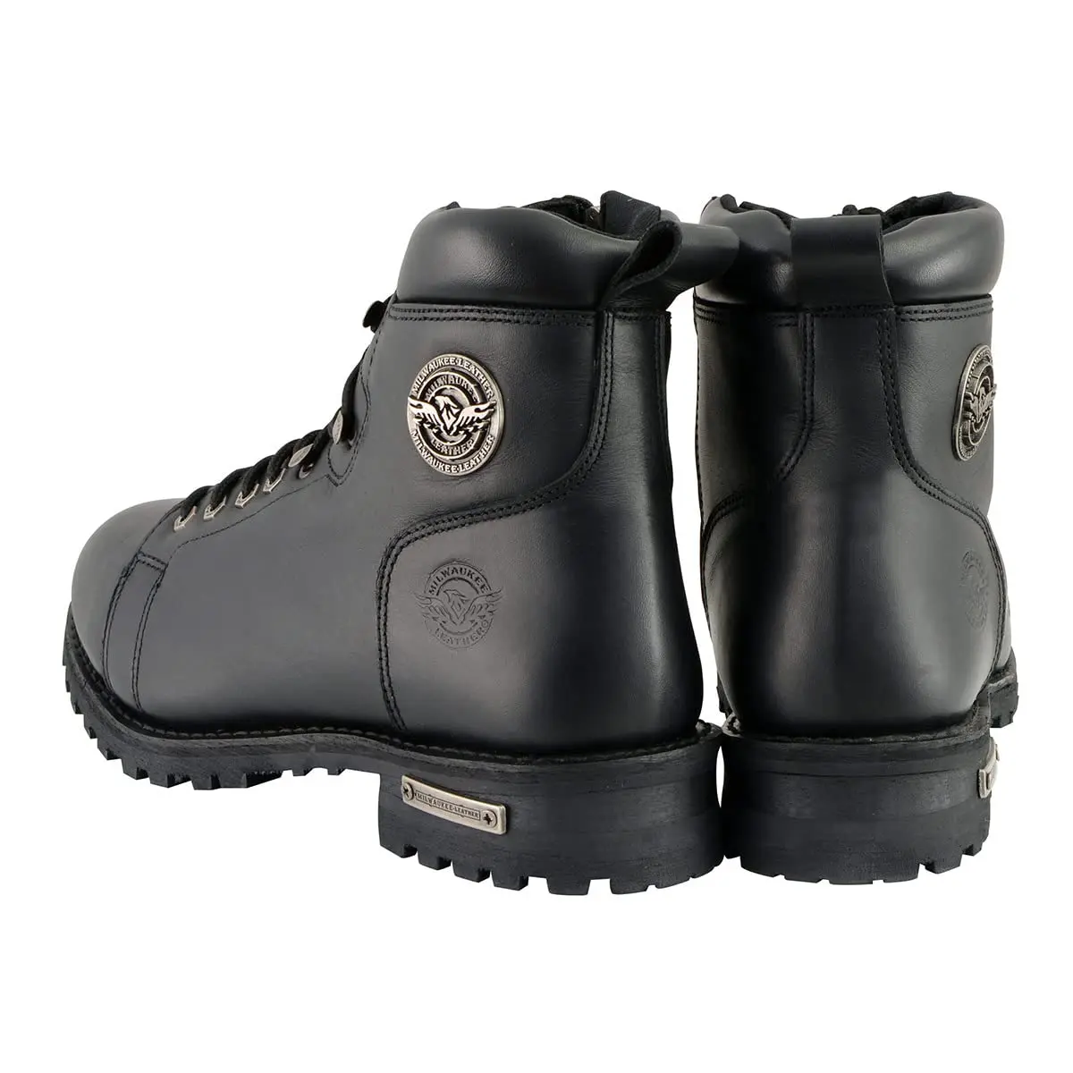 Milwaukee Leather Men's Black Leather Motorcycle Boots with Side Zipper | Waterproof & Durable (70-120 chars) - view 5