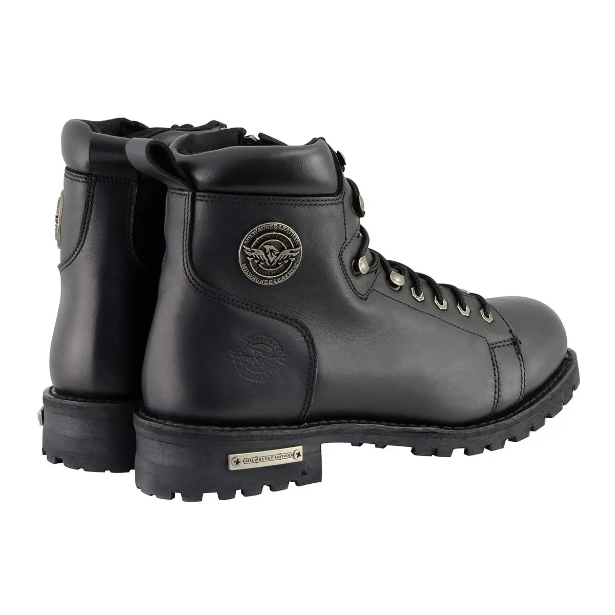 Milwaukee Leather Men's Black Leather Motorcycle Boots with Side Zipper | Waterproof & Durable (70-120 chars) - view 6