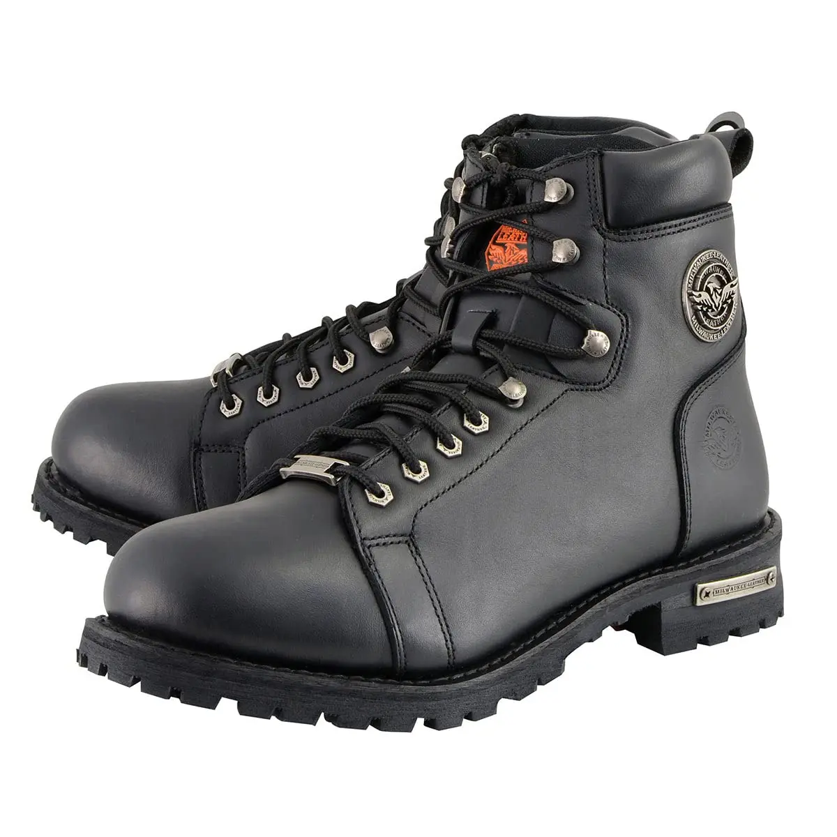 Milwaukee Leather Men's Black Leather Motorcycle Boots with Side Zipper | Waterproof & Durable (70-120 chars) - view 3