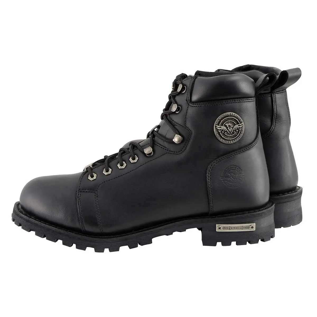 Milwaukee Leather Men's Black Leather Motorcycle Boots with Side Zipper | Waterproof & Durable (70-120 chars) - view 4