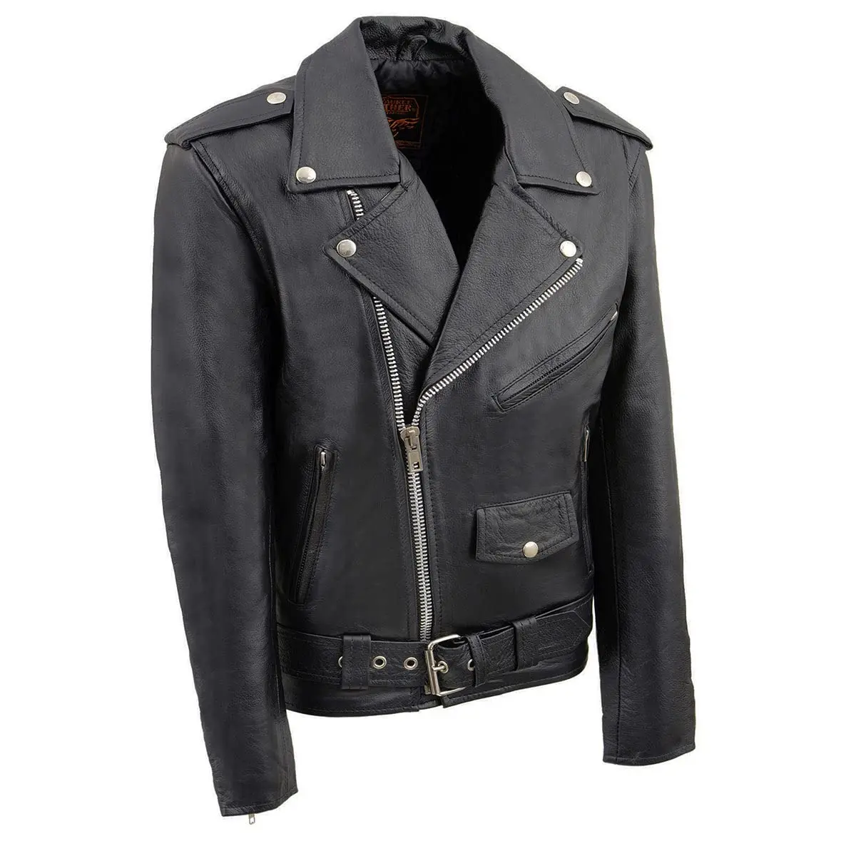 Milwaukee Leather Boys' Motorcycle Jacket Size 34 | Classic Black Leather Youth Riding Gear - main product image