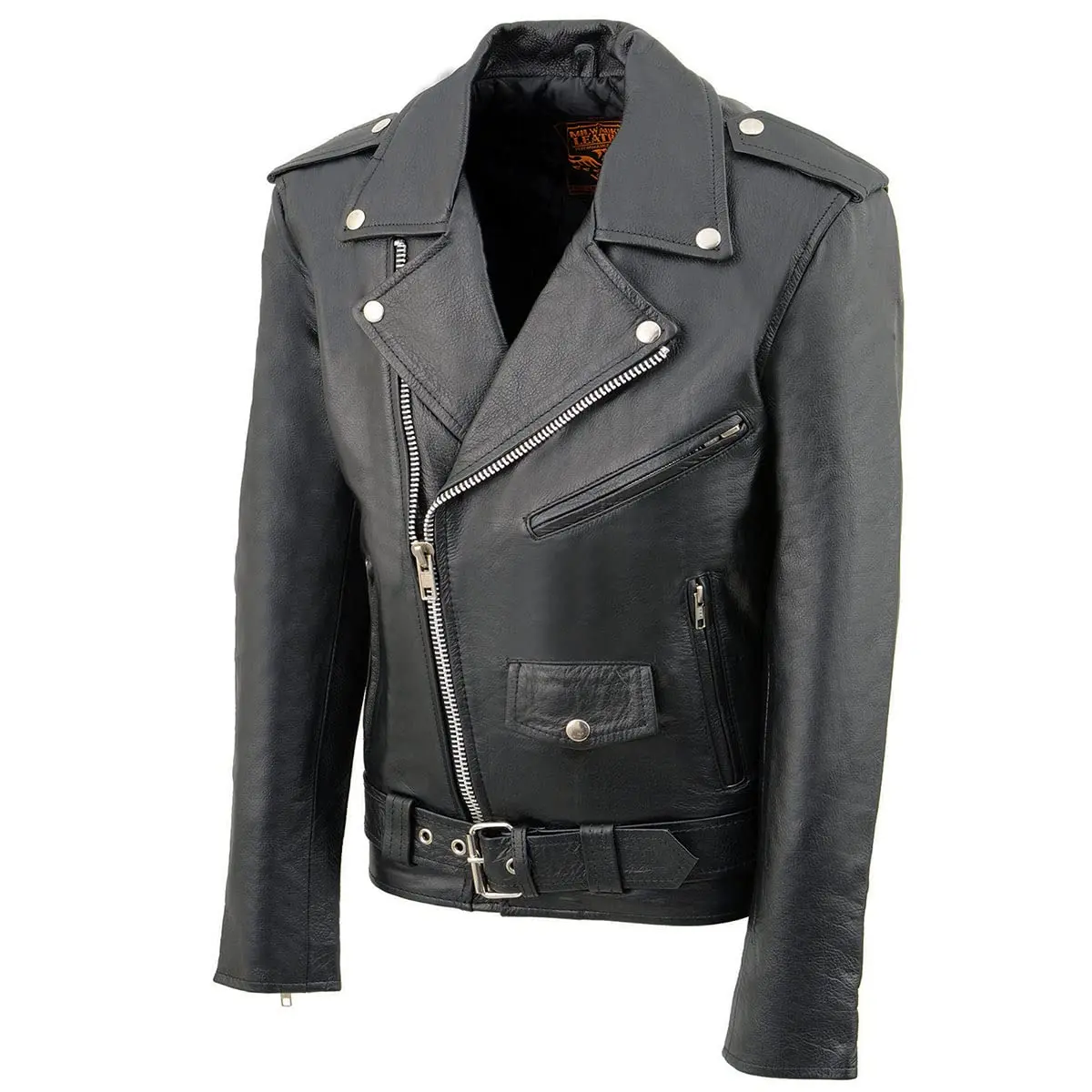 Milwaukee Leather Boys' Motorcycle Jacket Size 34 | Classic Black Leather Youth Riding Gear - view 5
