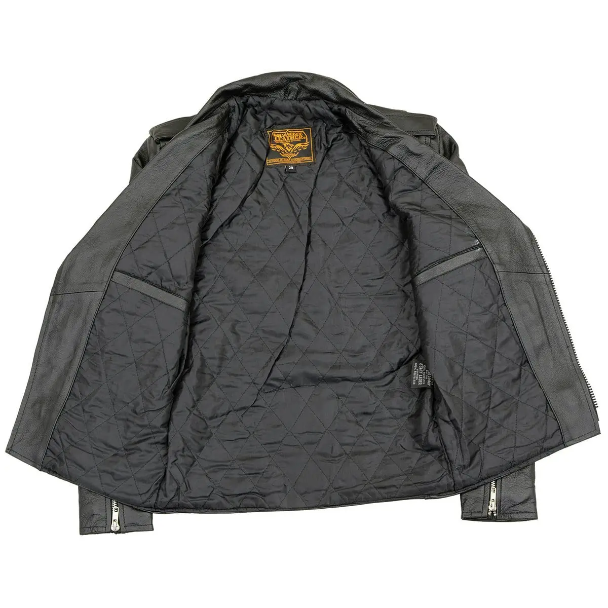 Milwaukee Leather Boys' Motorcycle Jacket Size 34 | Classic Black Leather Youth Riding Gear - view 4