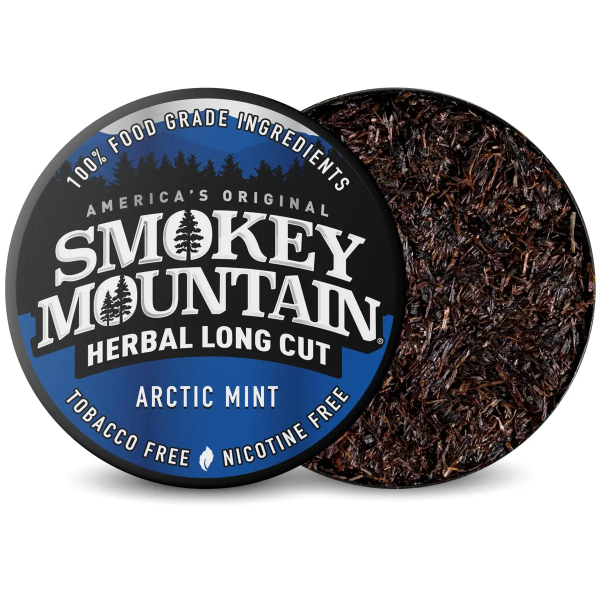 Smokey Mountain Herbal Long Cut Arctic Mint, 5 Can Box | Tobacco-Free, Nicotine-Free Herbal Snuff Alternative - view 2