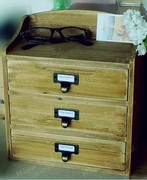 WEICHUAN Antique Bronze Card Catalog Drawer Pulls with Label Holder (30 Pack, 2.7cm x 4.8cm) - view 6