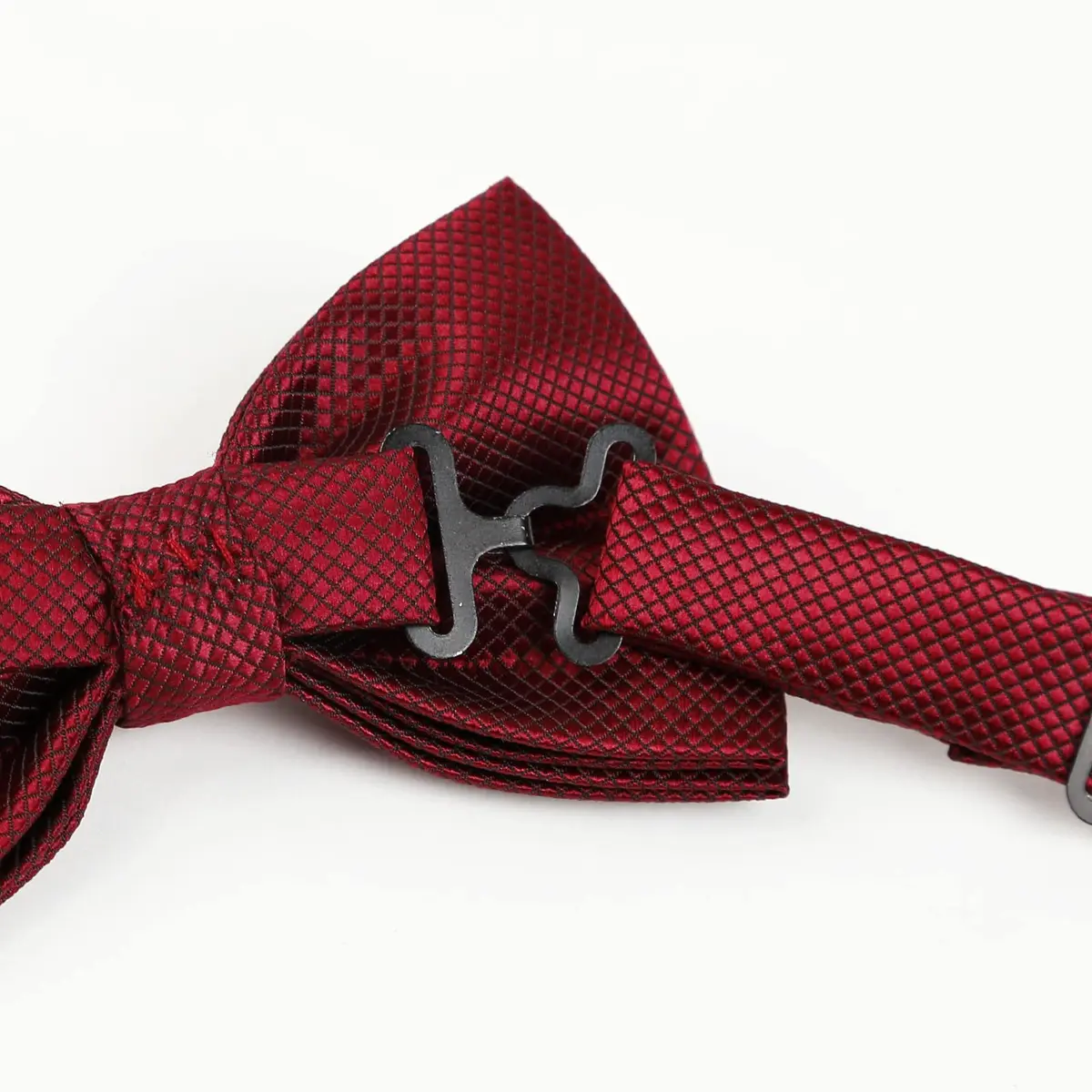 Alizeal Mens Solid Mini Squares Formal Bow Tie 12cm x 6cm | Adjustable Strap 28-52cm - view 4