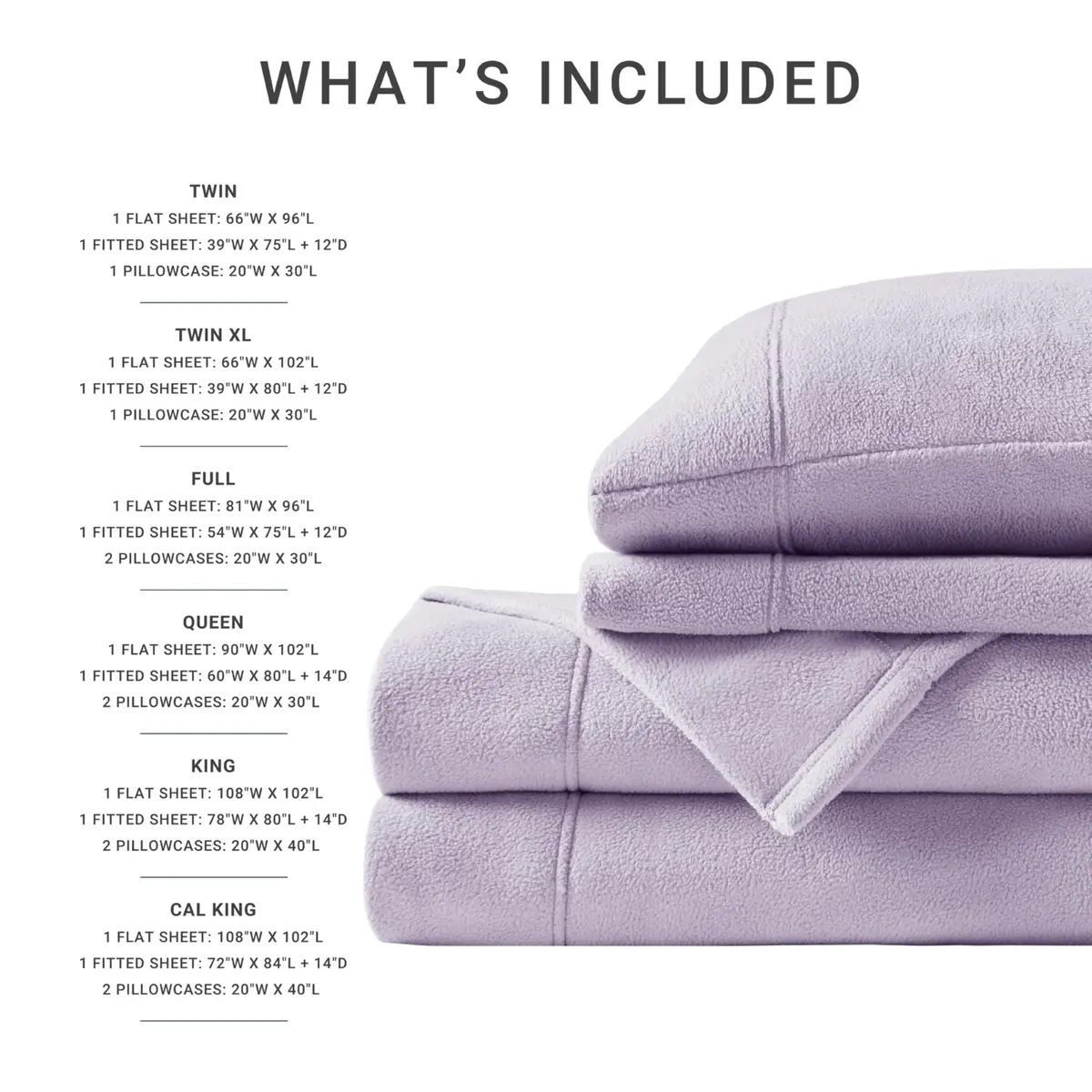 True North by Sleep Philosophy Micro Fleece Sheets Full Size Bed Set 4 Piece | Cozy Warmth & Softness - view 6