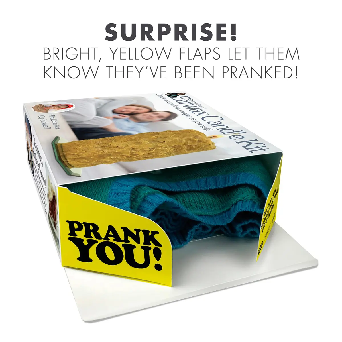 Prank-O Earwax Candle Kit Prank Gift Box - Funny Gag Gift Packaging for Parties, 28.5cm (11.25") W x 22.8cm (9") H x 8.2cm (3.25") D - view 2