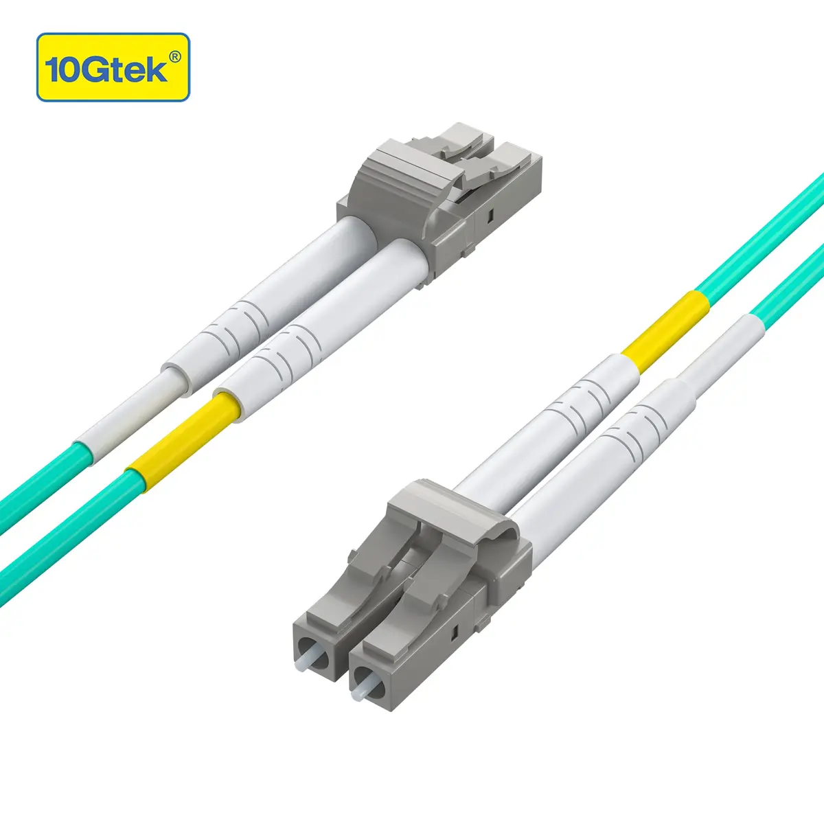 10Gtek OM3 LC-LC Duplex Fiber Patch Cable 10m (32.8ft) | 10Gbps Multi-Mode LSZH Cord, 4-Pack - view 4