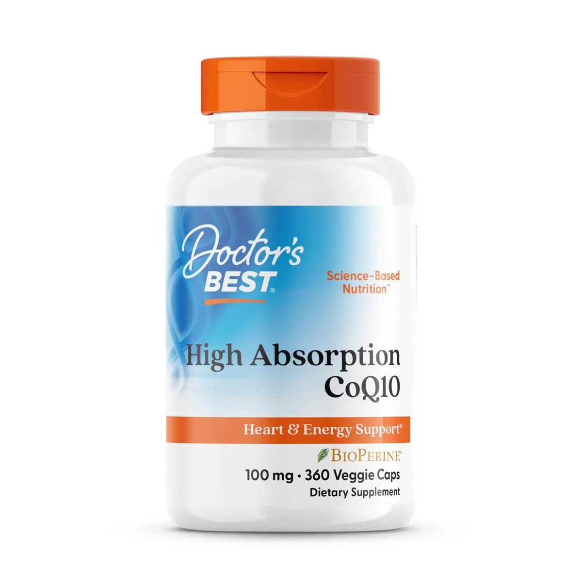 Doctor's Best High Absorption CoQ10 with BioPerine 100 mg 360 Veggie Capsules | Heart Health & Energy Production - main product image