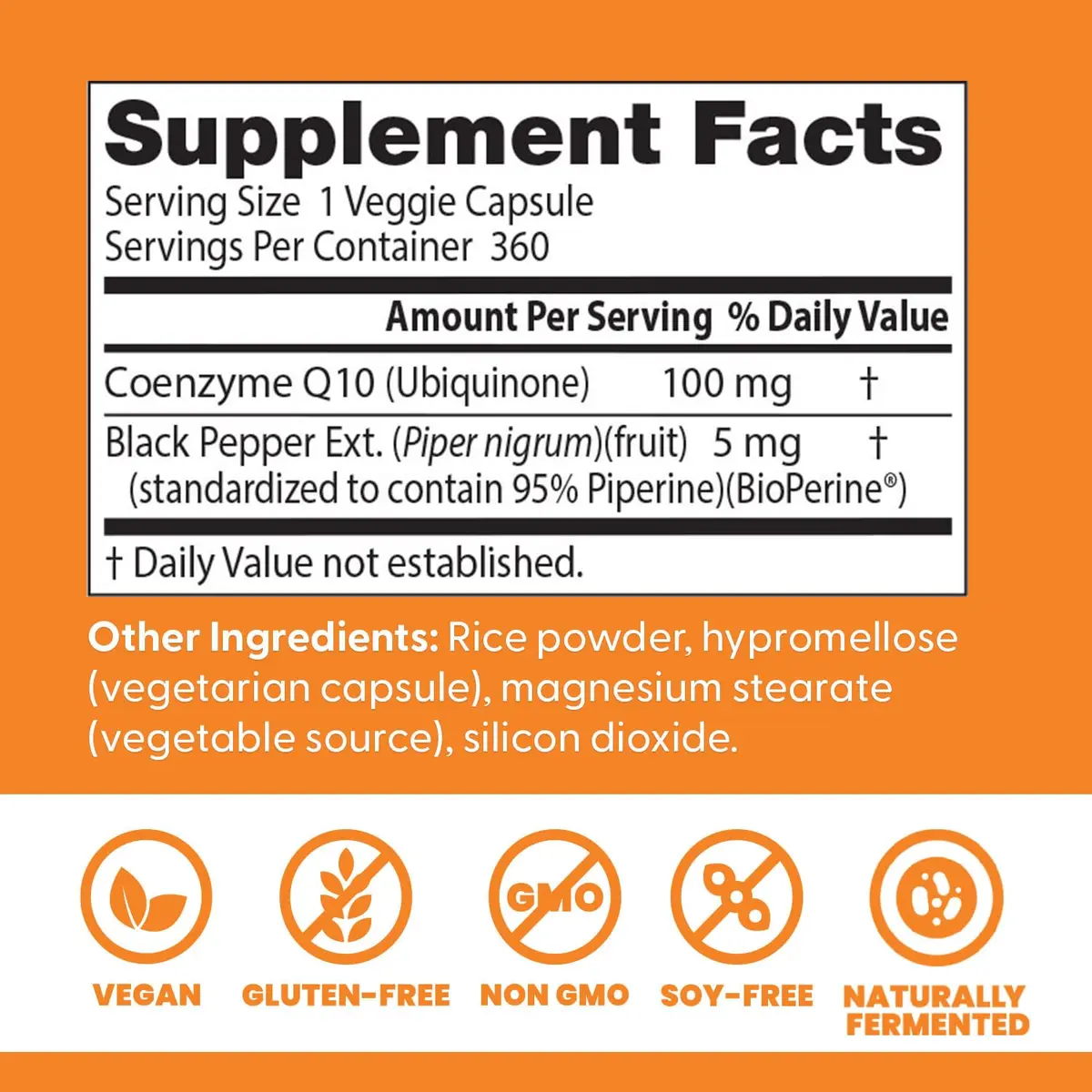 Doctor's Best High Absorption CoQ10 with BioPerine 100 mg 360 Veggie Capsules | Heart Health & Energy Production - view 2