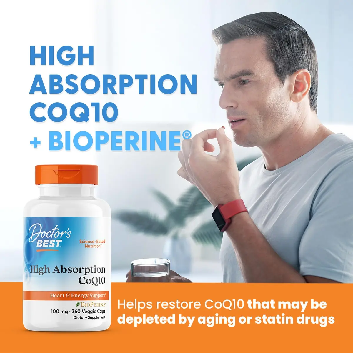 Doctor's Best High Absorption CoQ10 with BioPerine 100 mg 360 Veggie Capsules | Heart Health & Energy Production - view 3