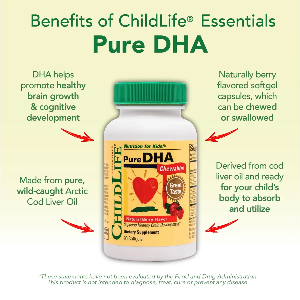 ChildLife Essentials Pure DHA for Kids, Berry, 90 Softgels (Pack of 3) | Supports Brain Growth & Focus - view 5