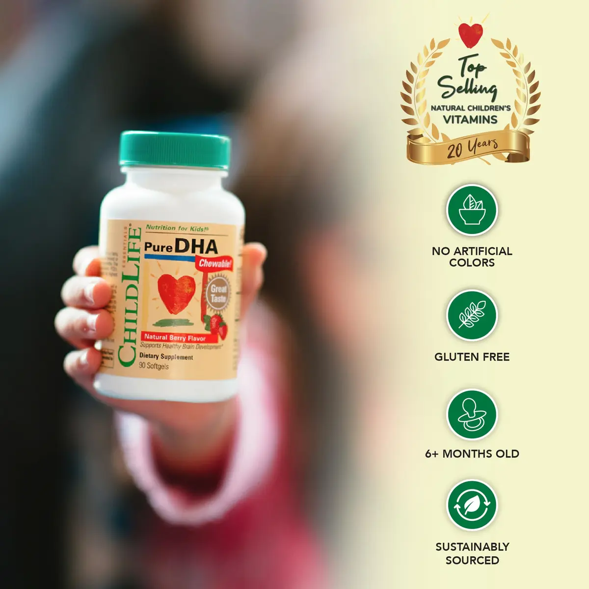 ChildLife Essentials Pure DHA for Kids, Berry, 90 Softgels (Pack of 3) | Supports Brain Growth & Focus - view 4