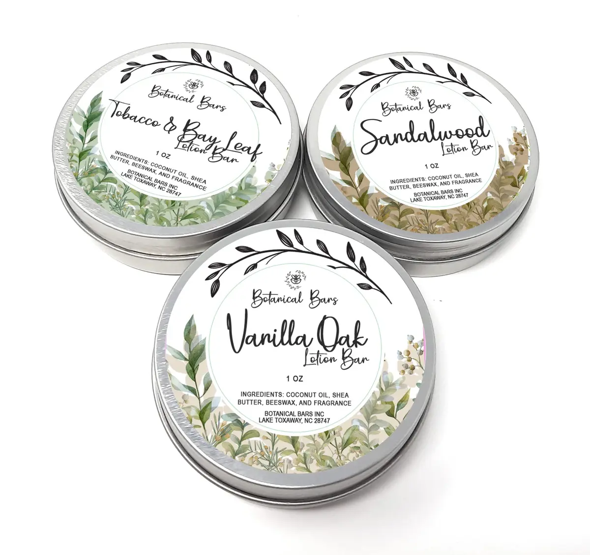Botanical Bars Men's Lotion Set - 3 1oz Lotion Bars | Nourishing, Pocket-Sized, Gift-Ready - main product image
