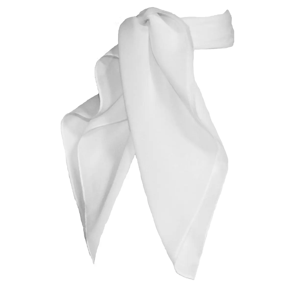 Hip Hop 50's Shop White Scarf | Vintage 23" Square Chiffon Accessory - main product image