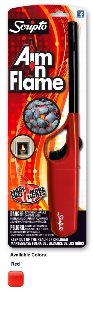 Scripto Multi Purpose Lighter Aim'm Flame II Random Color | Child-Resistant & Visible Fuel Supply - main product image