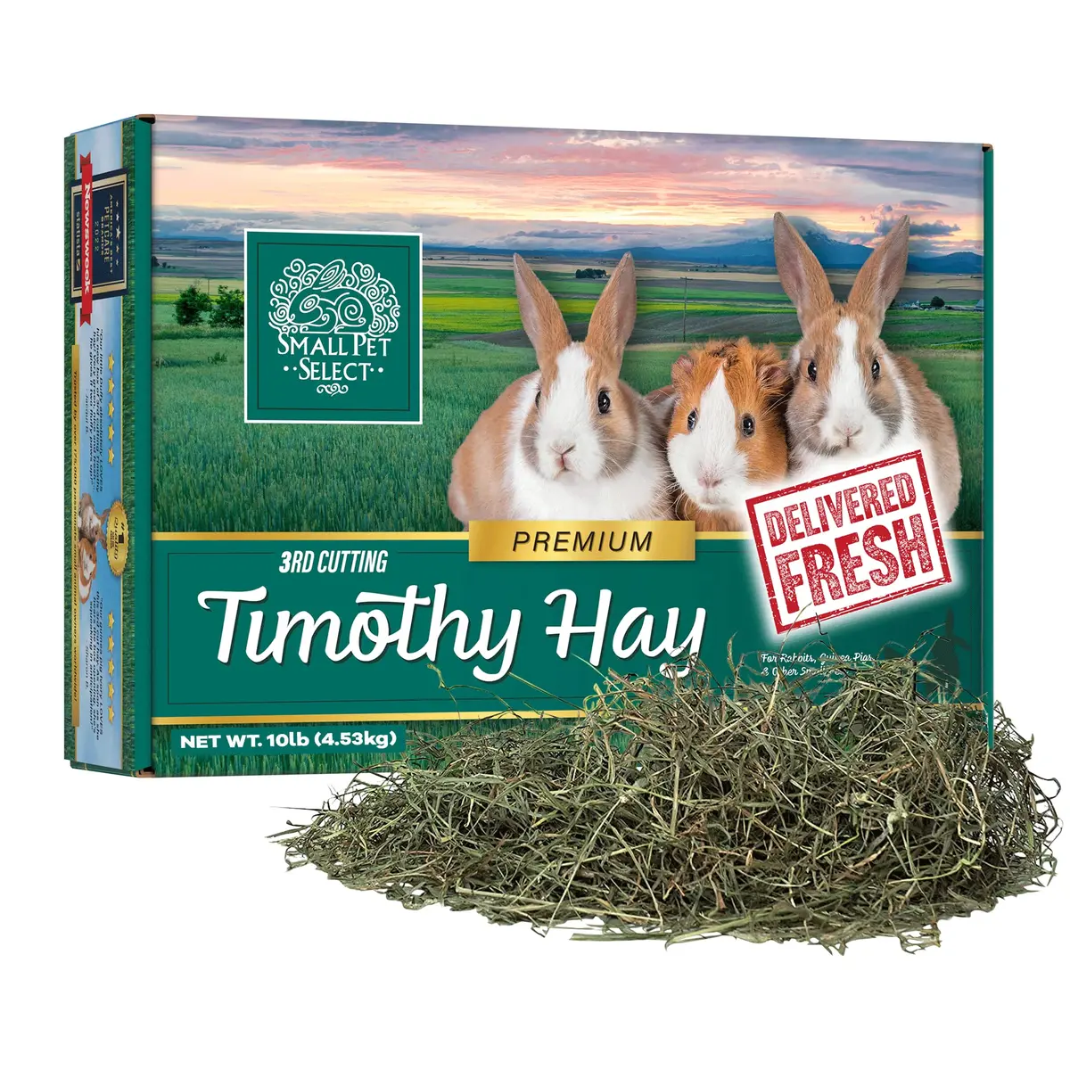 Small Pet Select 3rd Cutting Super Soft Timothy Hay 10 lb | Picky Eaters' Favorite, Grown in USA - main product image
