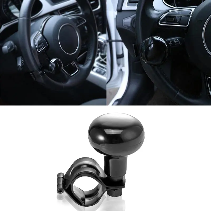 Zento Deals Black Steering Wheel Spinner in India | Universal Fit Power Handle (15 inches) - view 8